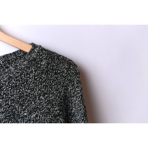 J. Jill Sweater Women's Sz S Black Marled Cotton Sweater Casual Top Pullover - Picture 3 of 12